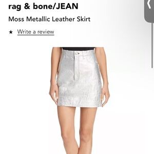 Brand new, rag &bone metallic skirt